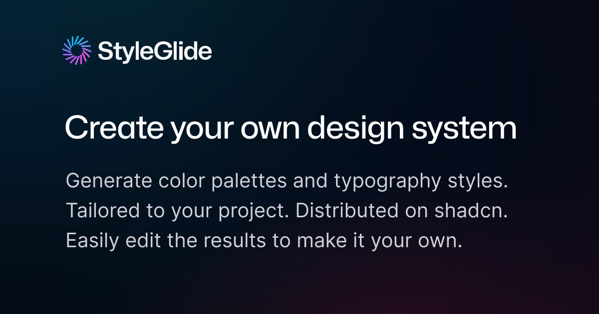 Create your own design system - StyleGlide.ai
